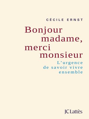 cover image of Bonjour Madame, merci Monsieur